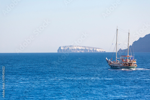 Little pleasure boat on the aegean sea © piccaya