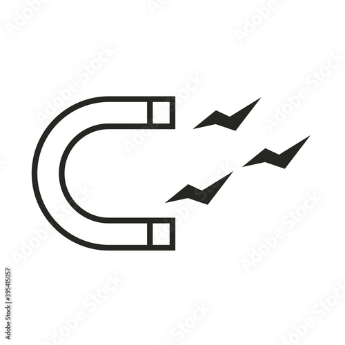 digital marketing magnet followers social media line icon