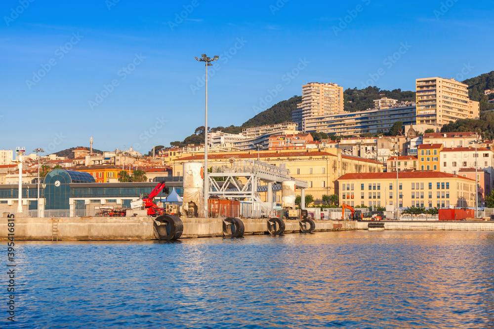Fototapeta premium Port of Ajaccio, seaside view. Corsica