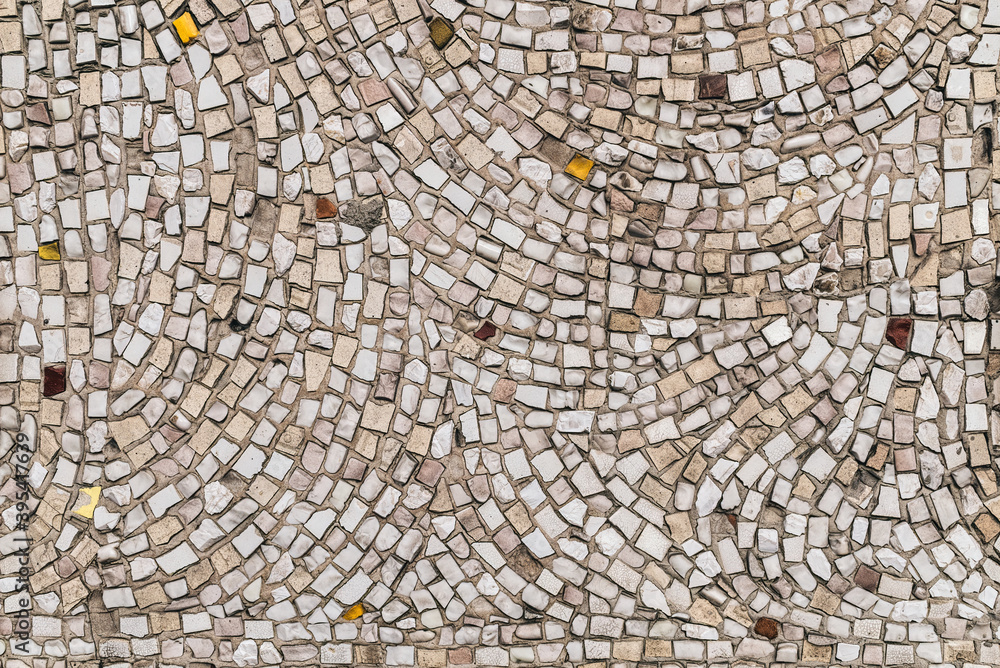 Fototapeta premium Texture of old ceramic mosaic