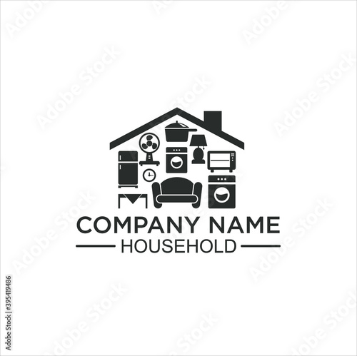 logo template for household shop. vector art.