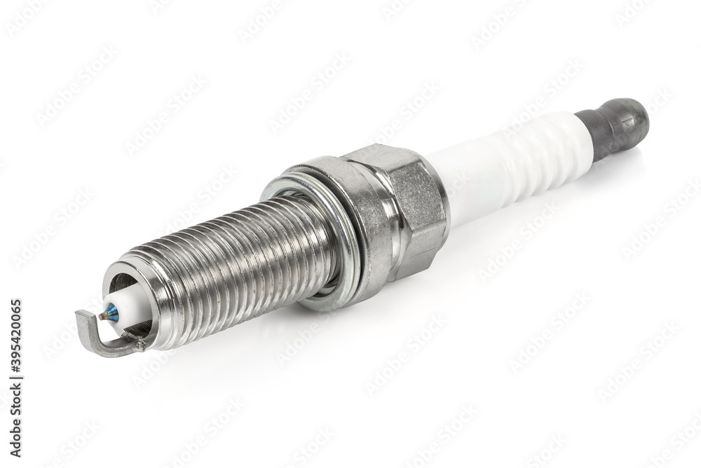 Iridium spark plug isolated on white background Iridium spark plug isolated on white background