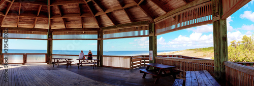 Gazebo overlooking Lovers Key State Park on a sunny day photo