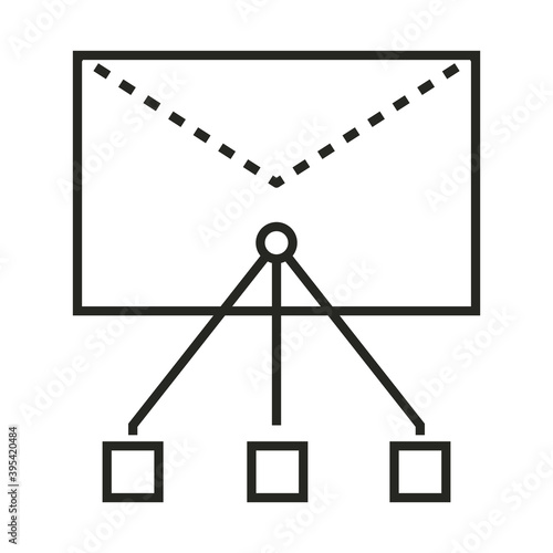 digital marketing email message promotion line icon