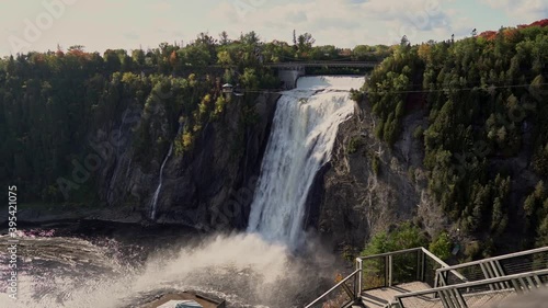 Montmorency Falls is one of the most popular tourist attraction in Quebec city photo