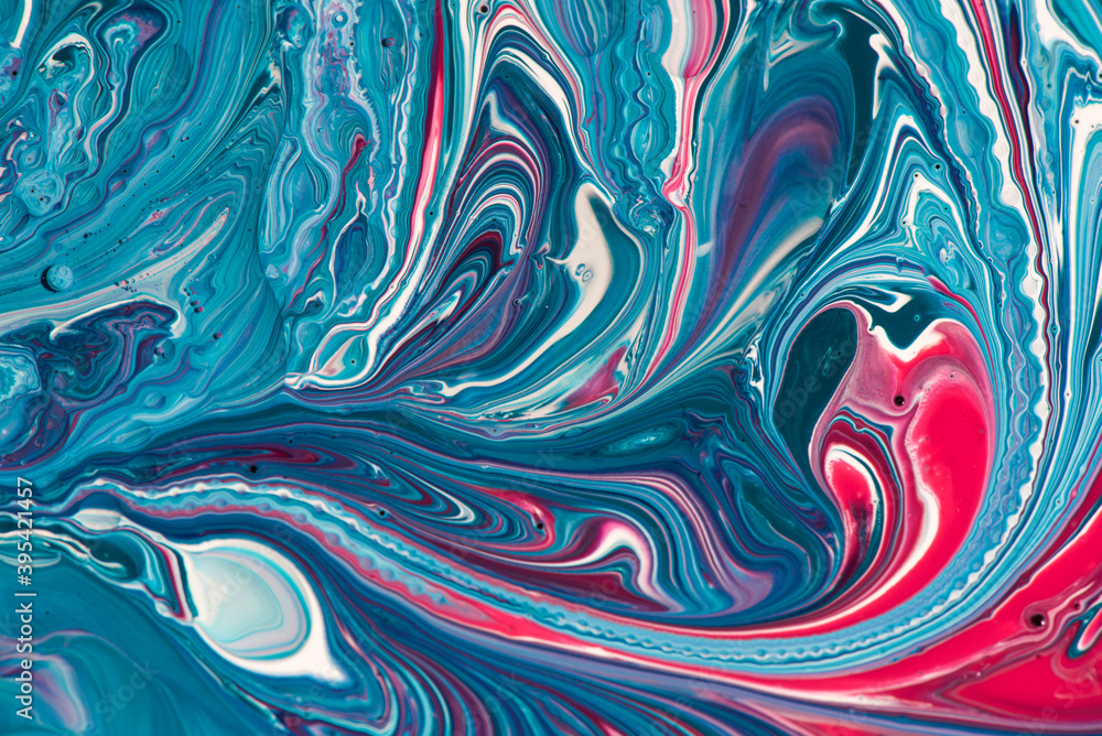 Obraz premium Liquido abstracto acrílico pouring 010