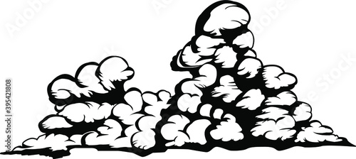 
black and white cloud illustration