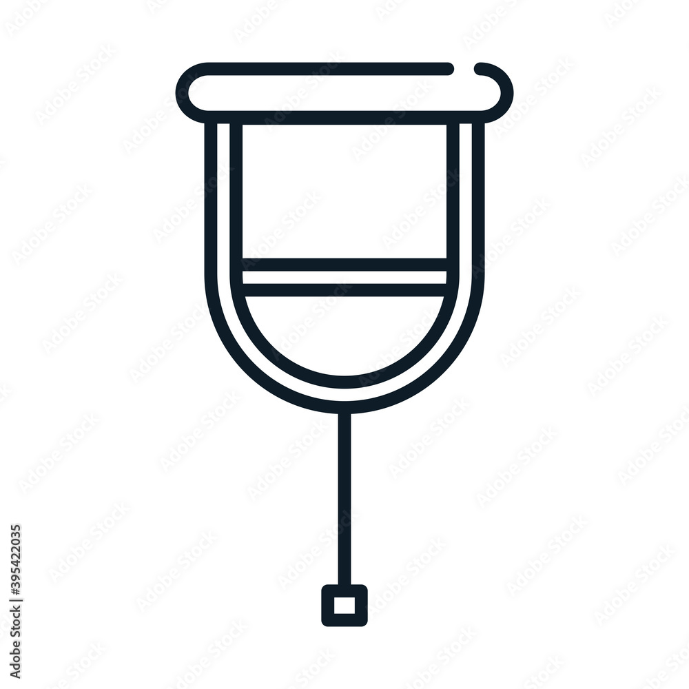 health medical disability crutch equipment line icon health medical disability crutch equipment line icon