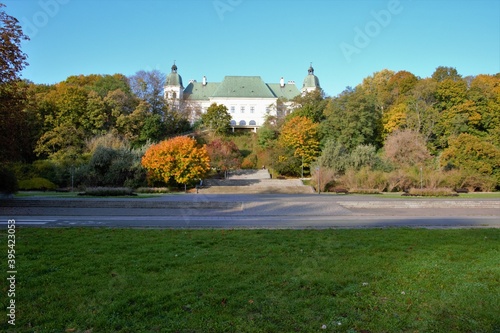 Ujazdow Castle (Polish: Zamek Ujazdowski) - castle in the historic Ujazdow district, in Warsaw, Poland. Castle from XIII century, now the Centre for Contemporary Art. Autumn, fall season photo