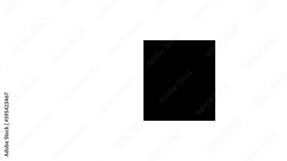 Simple Box Square Moving Slowly Across Frame Mask Simple Box Square Moving Slowly Across Frame Mask