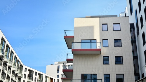 Wallpaper Mural Modern European residential apartment buildings quarter. Abstract architecture, fragment of modern urban geometry. Torontodigital.ca