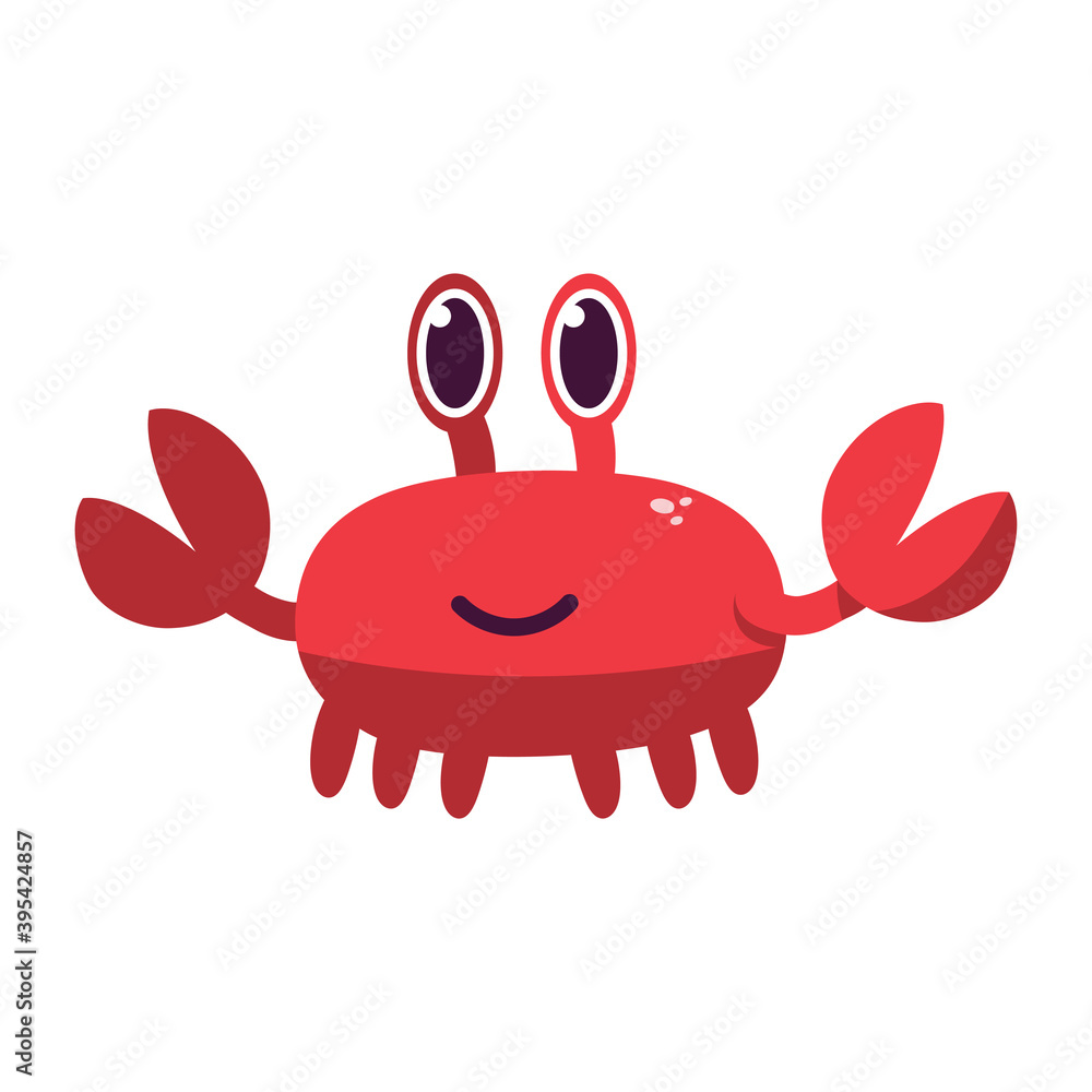 Isolated cartoon of a crab - Vector illustration Isolated cartoon of a crab - Vector illustration