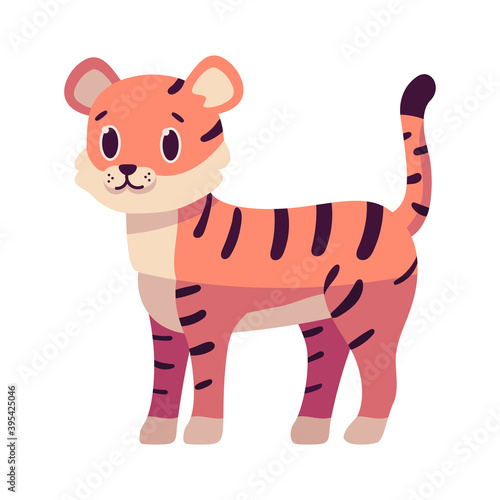 Isolated cartoon of a tiger - Vector illustration