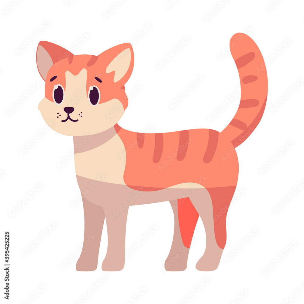 Isolated cartoon of a cat - Vector illustration