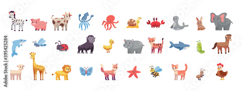 Fototapeta Naklejka Na Ścianę i Meble -  Set of animals image - Vector illustration design