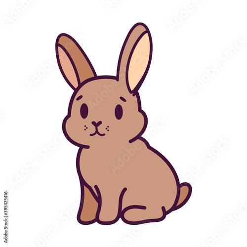 Isolated cartoon of a bunny - Vector illustration © illustratiostock