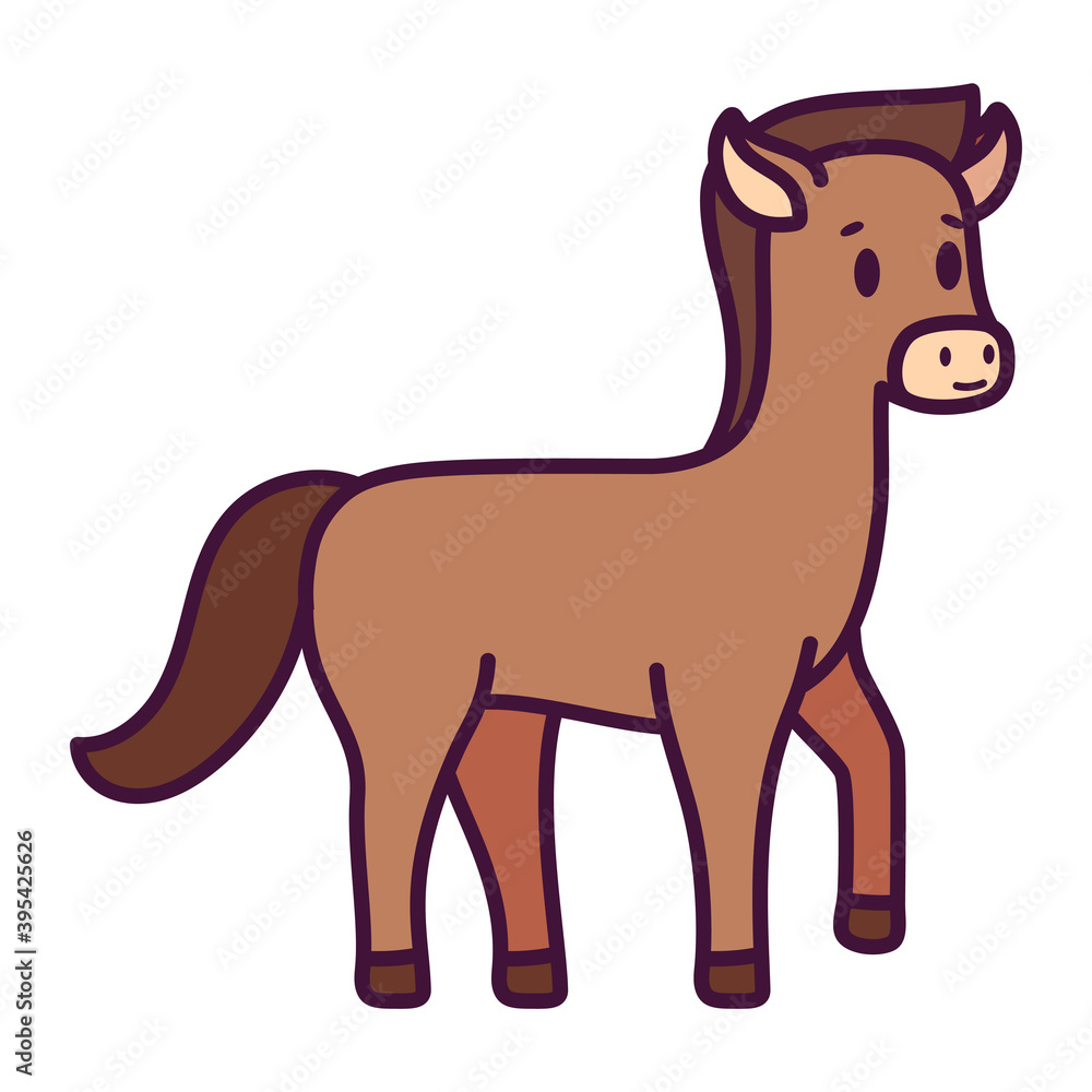 Isolated cartoon of a horse - Vector illustration