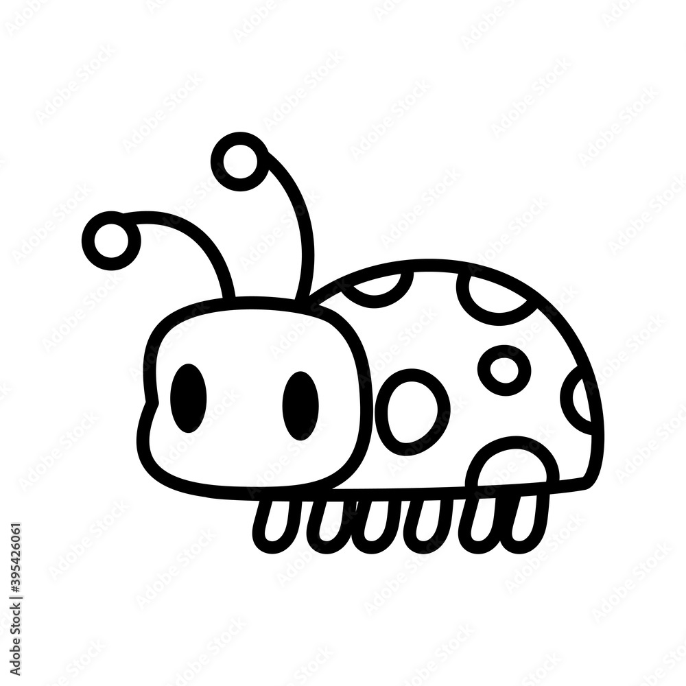 Obraz premium Isolated cartoon of a ladybug - Vector illustration