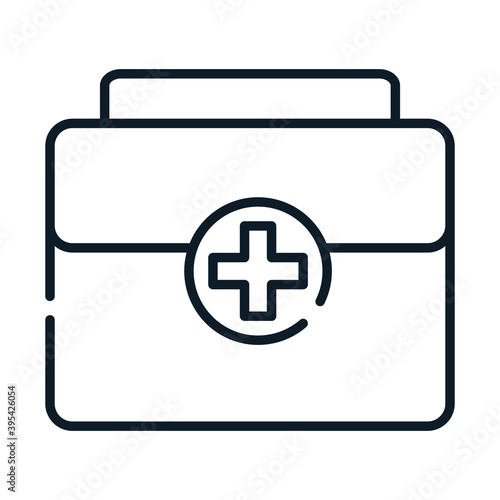 health medical kit first aid equipment line icon