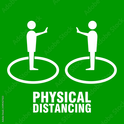 Physical Distancing Keep Your Distance Icon. Vector Image.