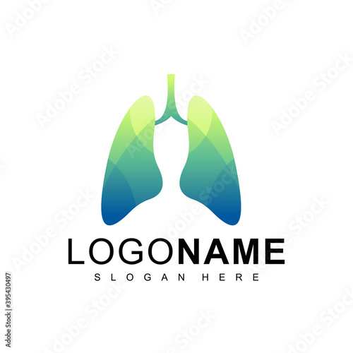 lungs logo, health and clinic template, hospital design