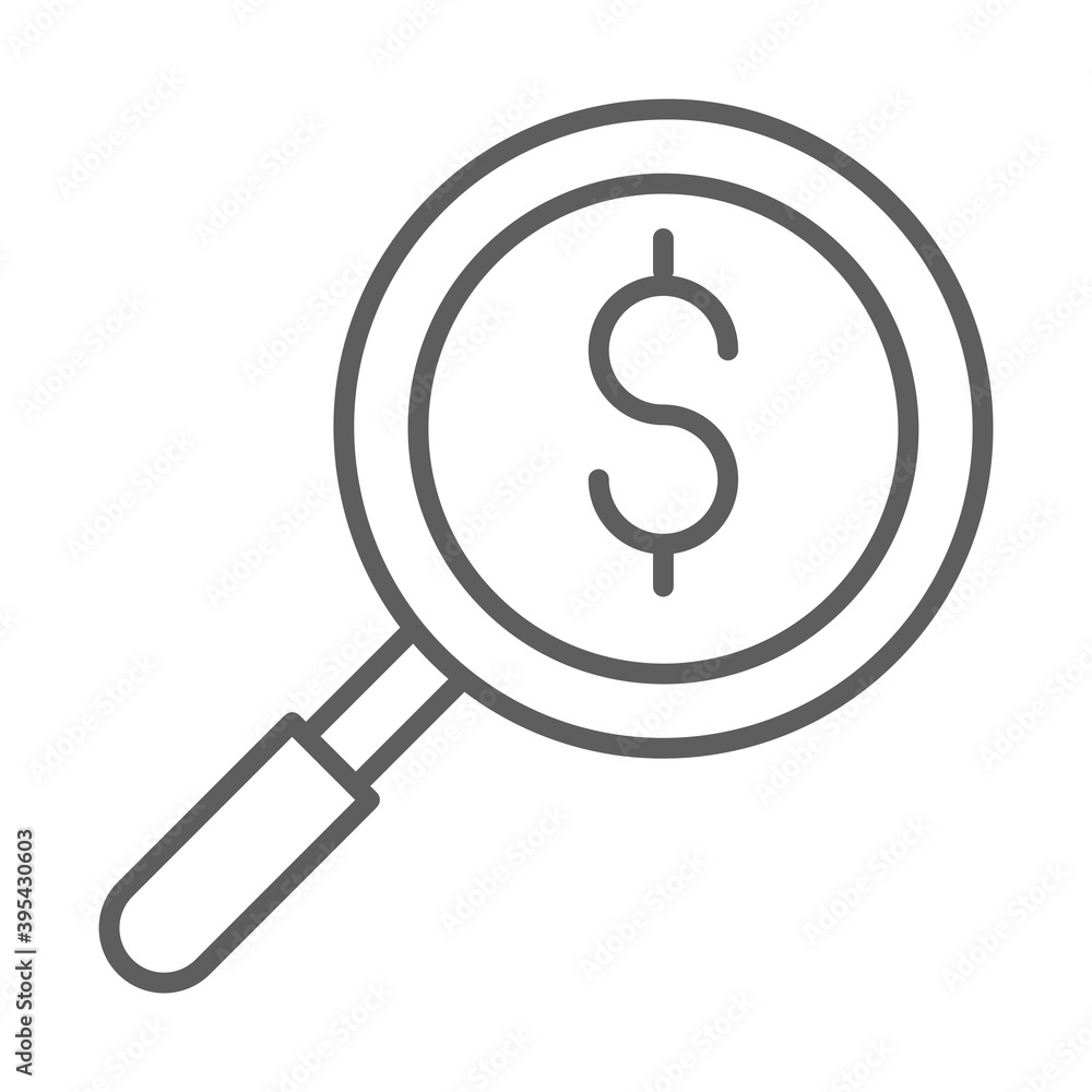 shopping money analysis commerce in thin line style shopping money analysis commerce in thin line style