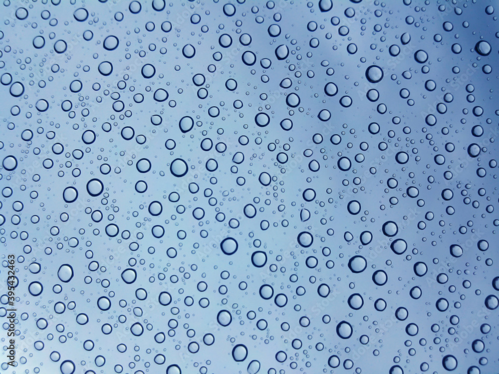 Water drops in blue with shallow depth of field Water drops in blue with shallow depth of field