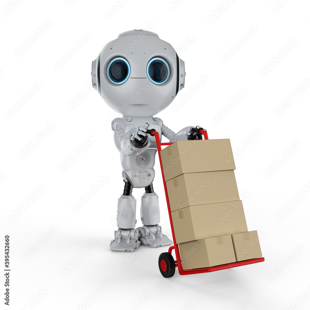 Automation robot with hand truck Automation robot with hand truck