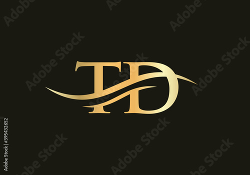 Premium Vector TD Logo. Beautiful Logotype for luxury branding. T D Elegant and stylish logo design photo