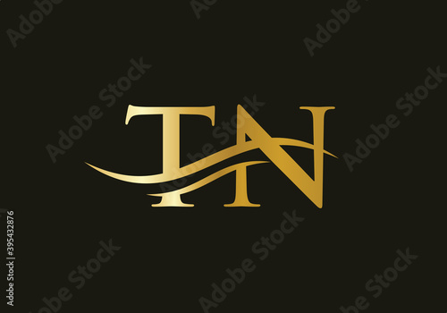 TN logo design. TN Modern creative unique elegant minimal. TN initial based letter icon logo.