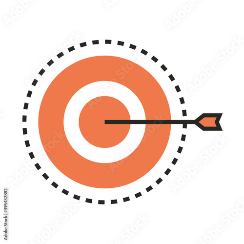 digital marketing target strategy line and fill