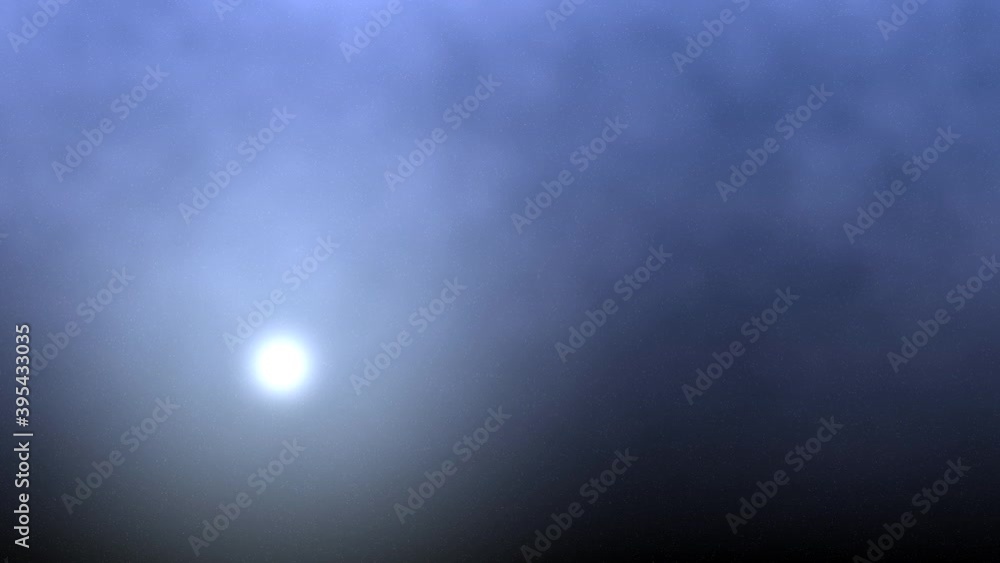 Gentle Fog Mist Blowing Past Night Sky Moon and Stars Gentle Fog Mist Blowing Past Night Sky Moon and Stars