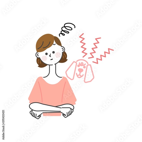 犬の無駄吠え、威嚇に悩んでいる女性