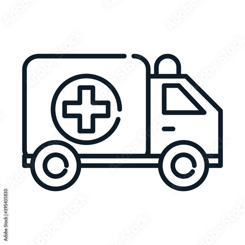health medical transport ambulance emergency line icon