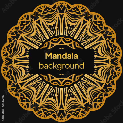 Background design with mandala. luxury wedding, beauty fashion concept, royal holiday party cards. vector illustration