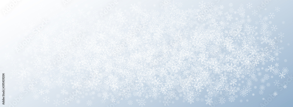 Gray Snowfall Vector Gray Background. Abstract 