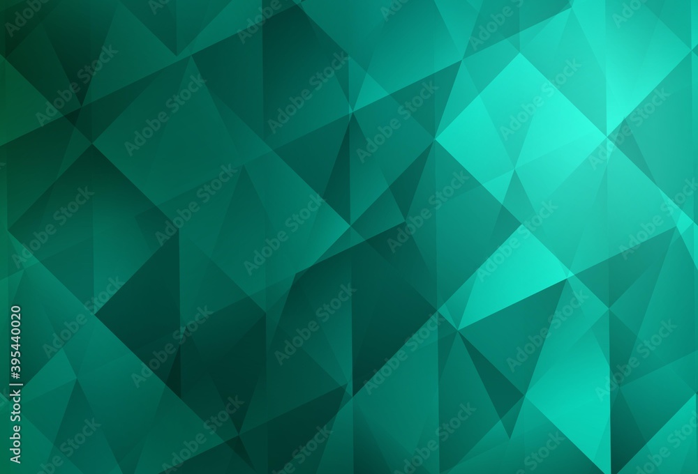 Obraz premium Light Green vector abstract polygonal template.