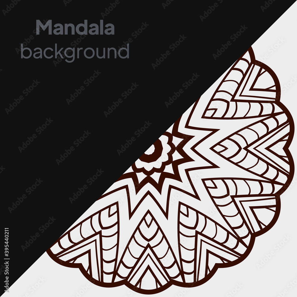 Floral mandala. Vector illustration. luxury wedding, beauty fashion concept, royal holiday party cards.
