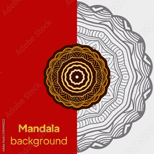 Flower Mandala. Vintage decorative elements. luxury wedding, beauty fashion concept, royal holiday party cards. Vector illustration