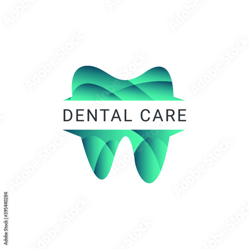 Simple dental logo design concept