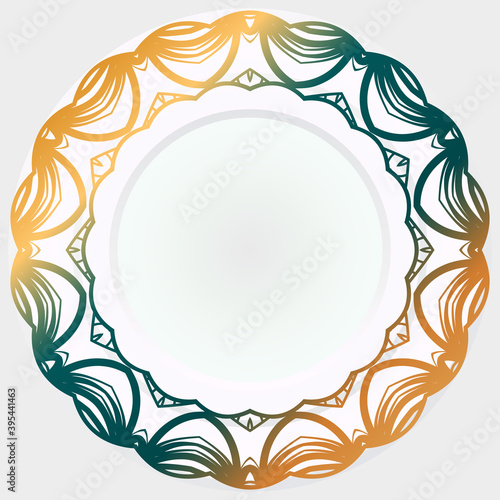 Ornamental vector rosettes. Abstract floral design