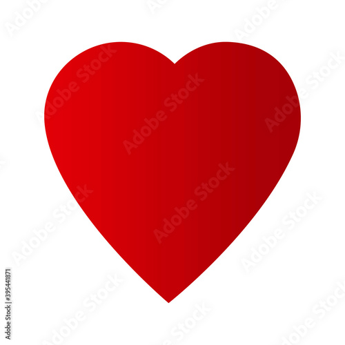 Red heart white background. Romantic vector. Beautiful red heart white background, great design for any purposes. Stock image. EPS 10.