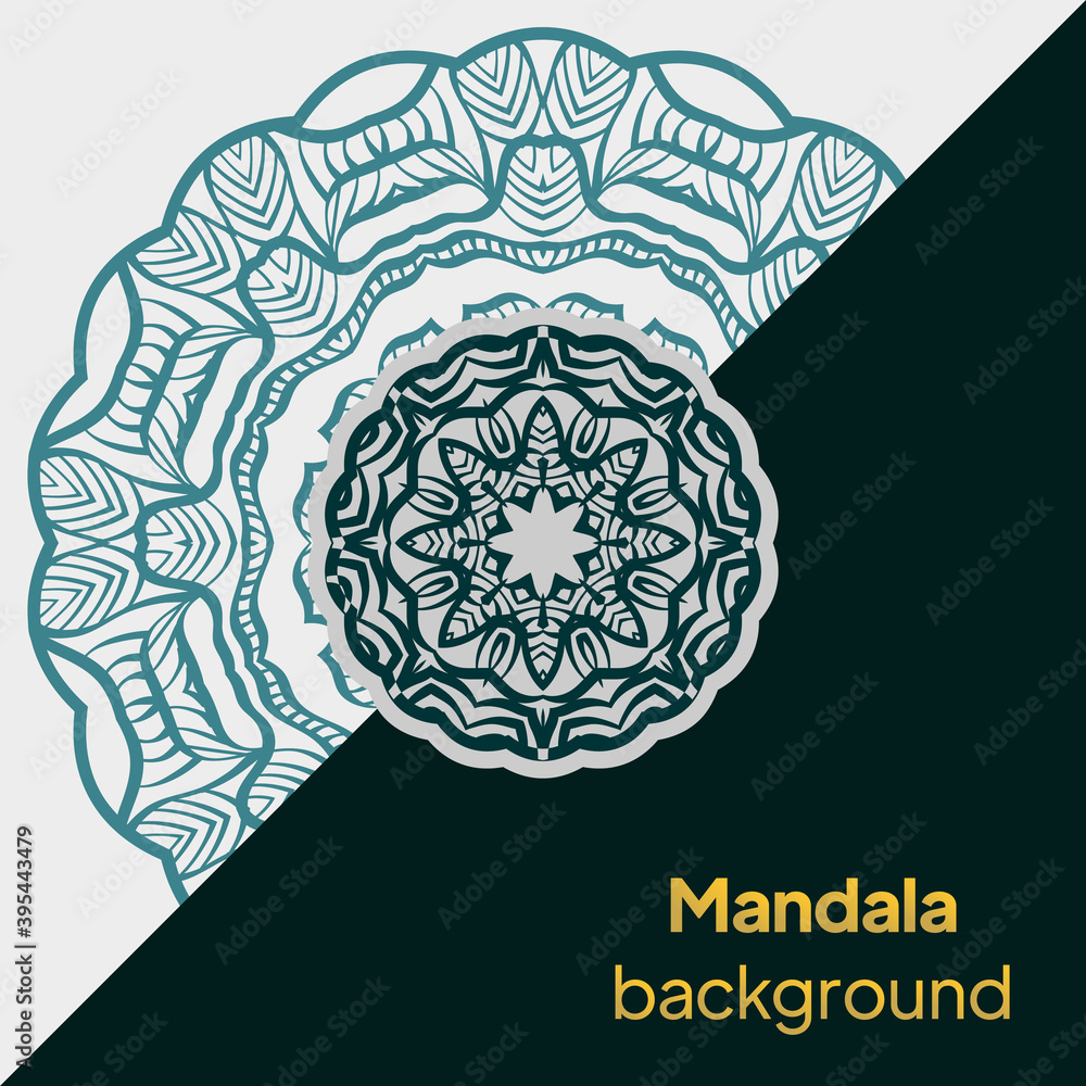 Luxury mandala background with arabesque pattern Arabic Islamic east style. Mandala for print, poster, cover, brochure, flyer, banner. Vector illustration