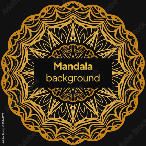 Background design with mandala. luxury wedding, beauty fashion concept, royal holiday party cards. vector illustration