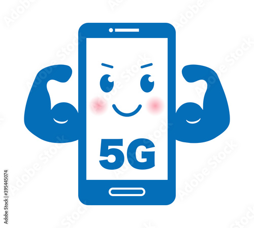 5Gスマホの漫画風アイコン