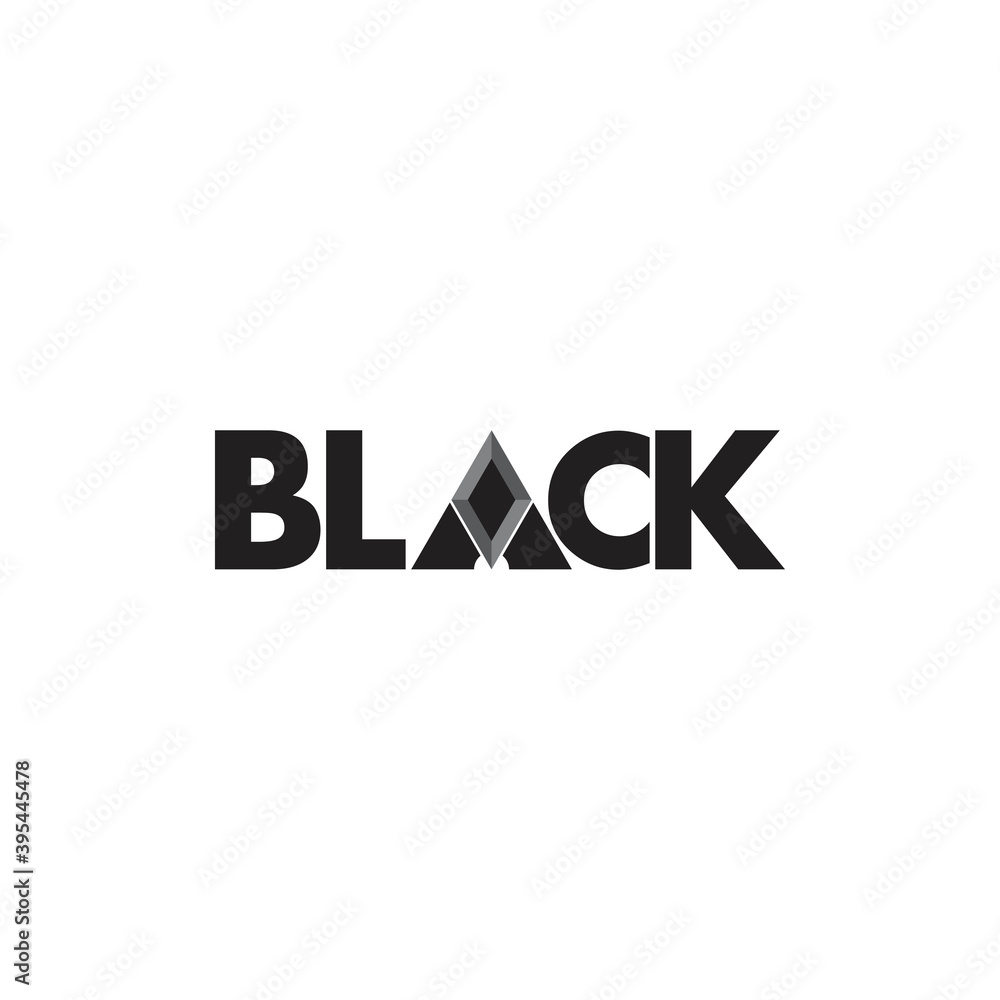 Black DIAMOND logo design vector Black DIAMOND logo design vector