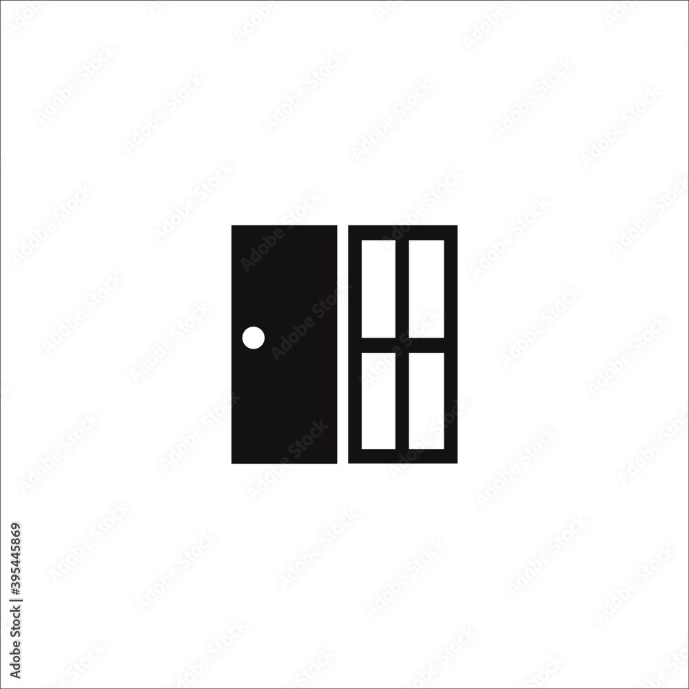 logo door icon vector templet