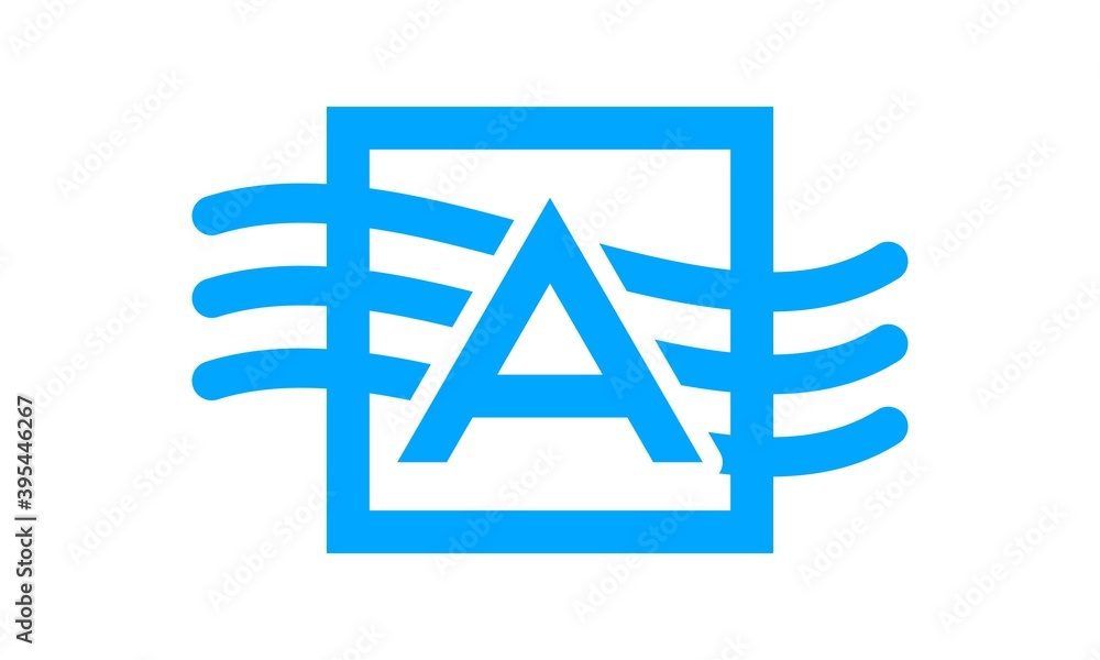 Letter A for air illustration vector design Letter A for air illustration vector design
