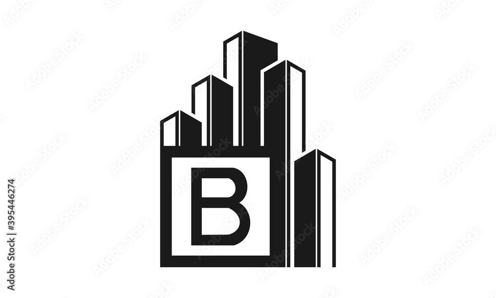 Letter B for building illustration vector design