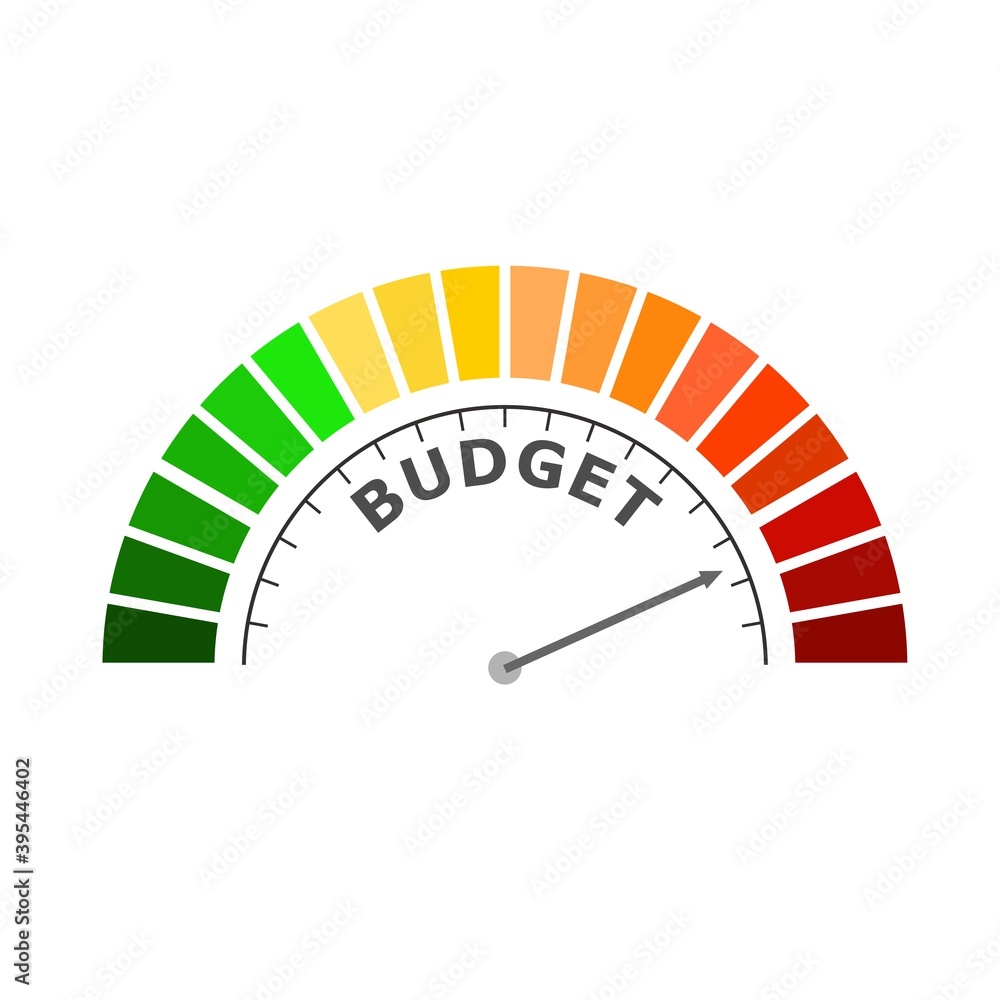 Gradient scale. Budget level measuring device. Sign tachometer, speedometer, indicators. Infographic gauge element. Gradient scale. Budget level measuring device. Sign tachometer, speedometer, indicators. Infographic gauge element.